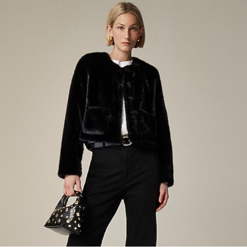 J Crew Faux Fur Lady Jacket NWT